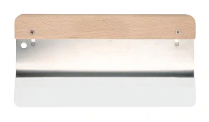 Špachtľa s dvojitou čepeľou, šírka 22 cm, drevená rukoväť
